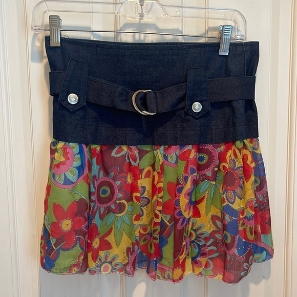 look fashion Dresses & Skirts - Look Fashion ⭐️jeans skirt with flower 🌸 material